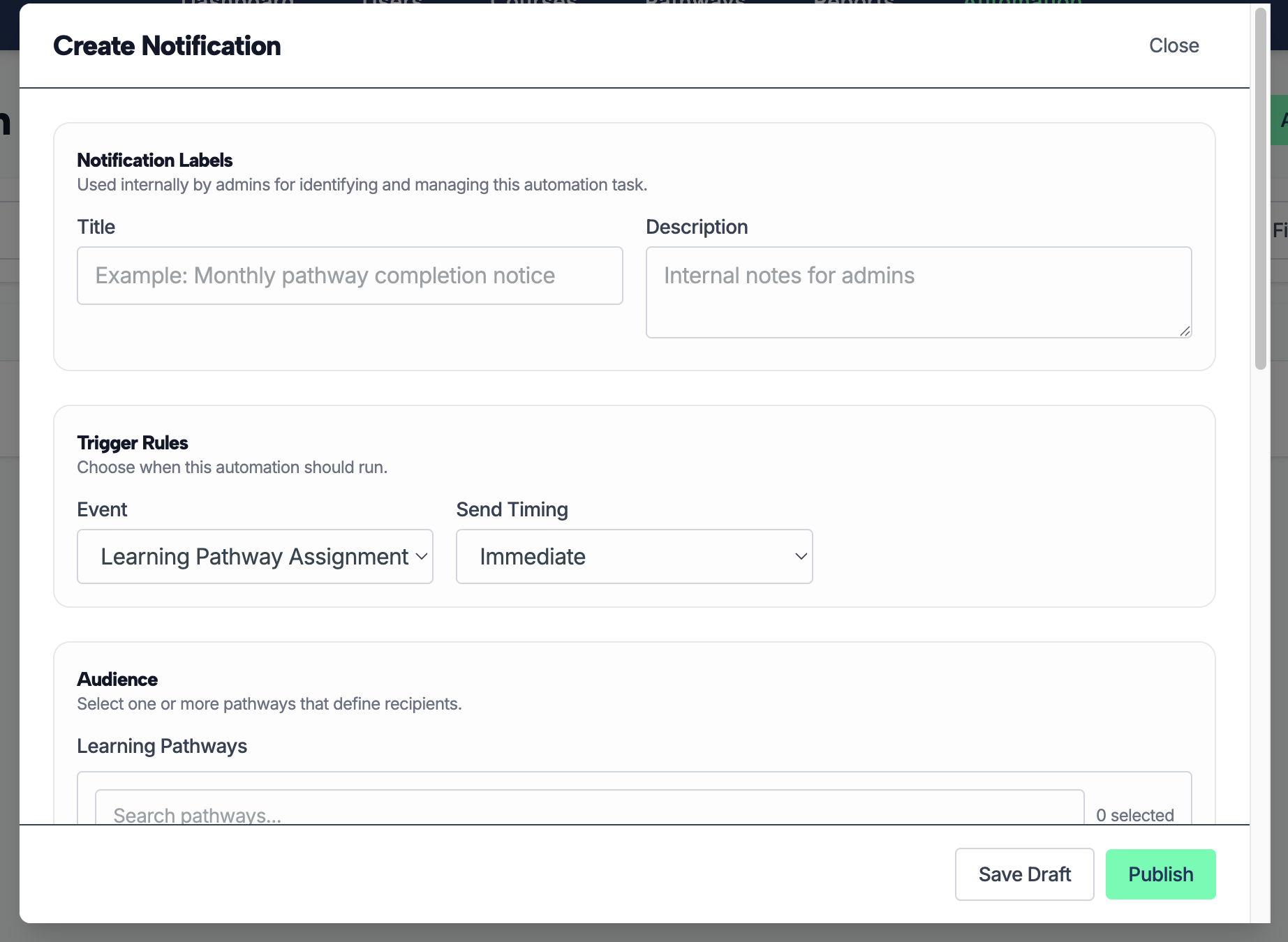 Automated workflows screen 2